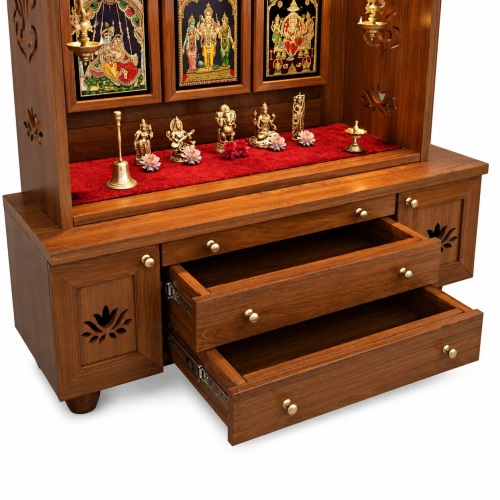 Wooden Pooja Mandir for Home 42-16-68 inches in UK 3 mandir-for-home